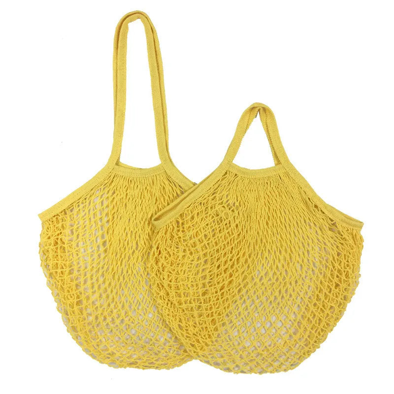 EcoCarry Reusable Cotton Mesh Tote Bags — Organic Washable Grocery Bags for Fruits & Vegetables