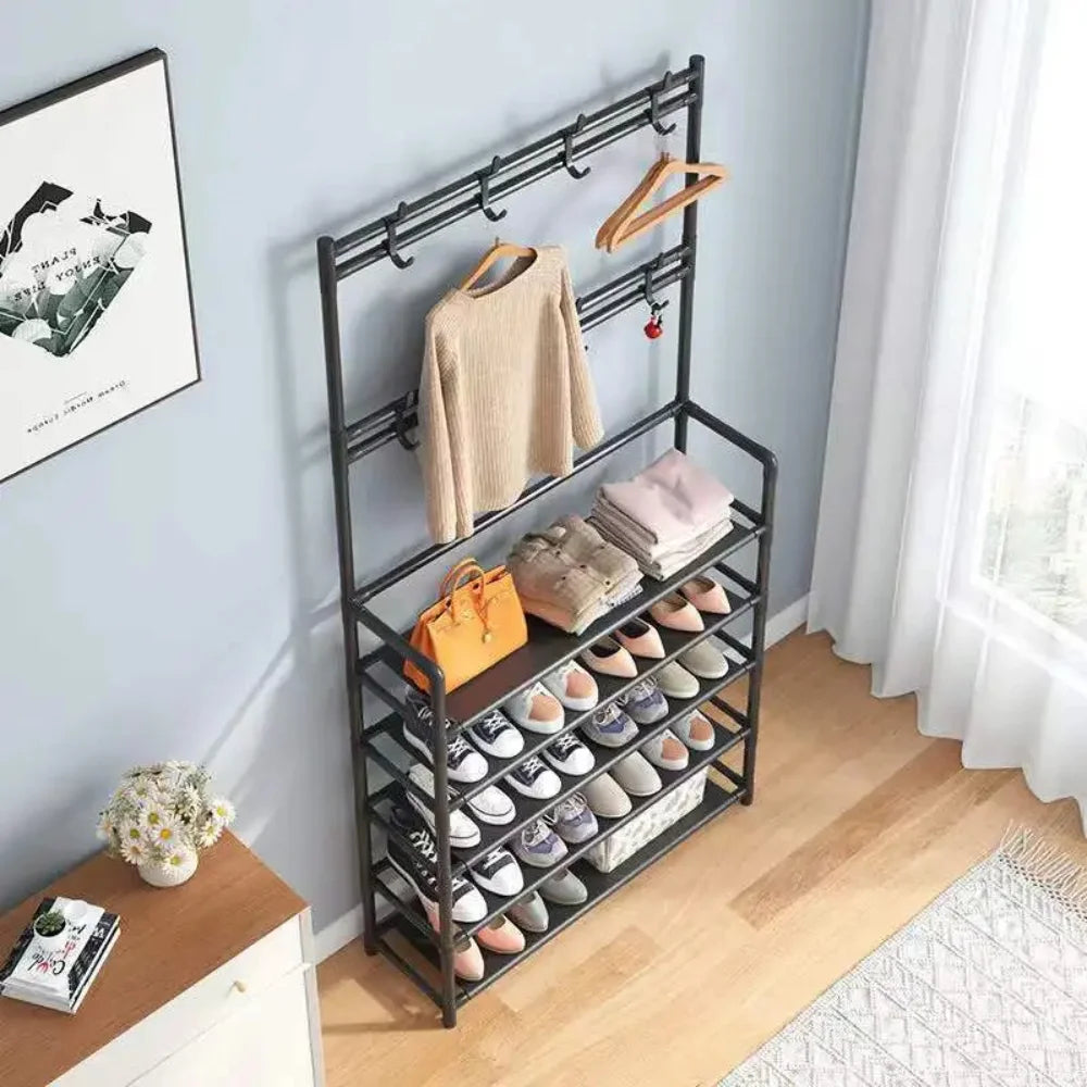 Multi-Layer Shoe and Clothes Storage Rack