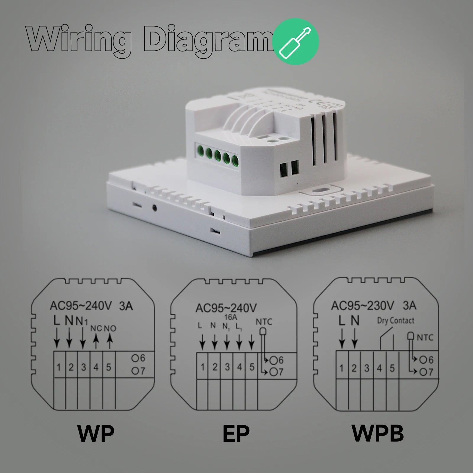 ThermoSmart WiFi Thermostat — Smart Temperature Controller for Electric Heating & Gas Boilers