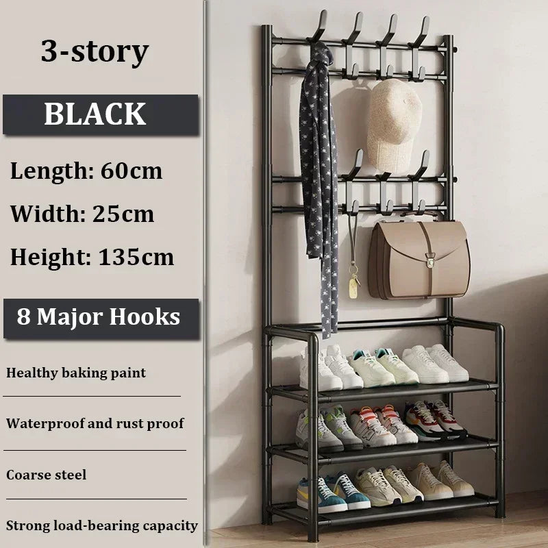 Multi-Layer Shoe and Clothes Storage Rack
