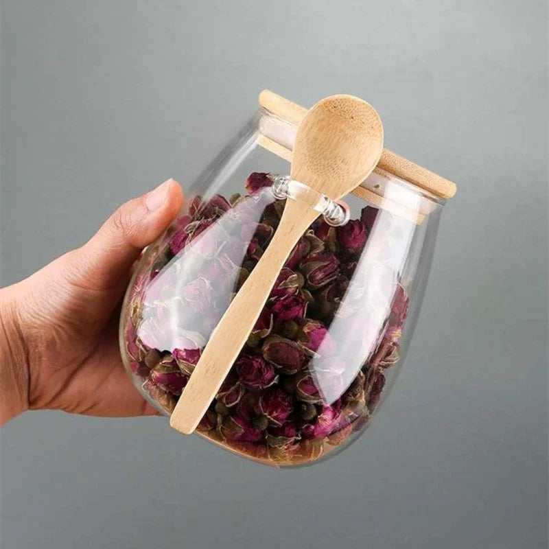 SealFresh Glass Jar Set — Airtight Food Storage Containers for Coffee, Tea, Sugar & More