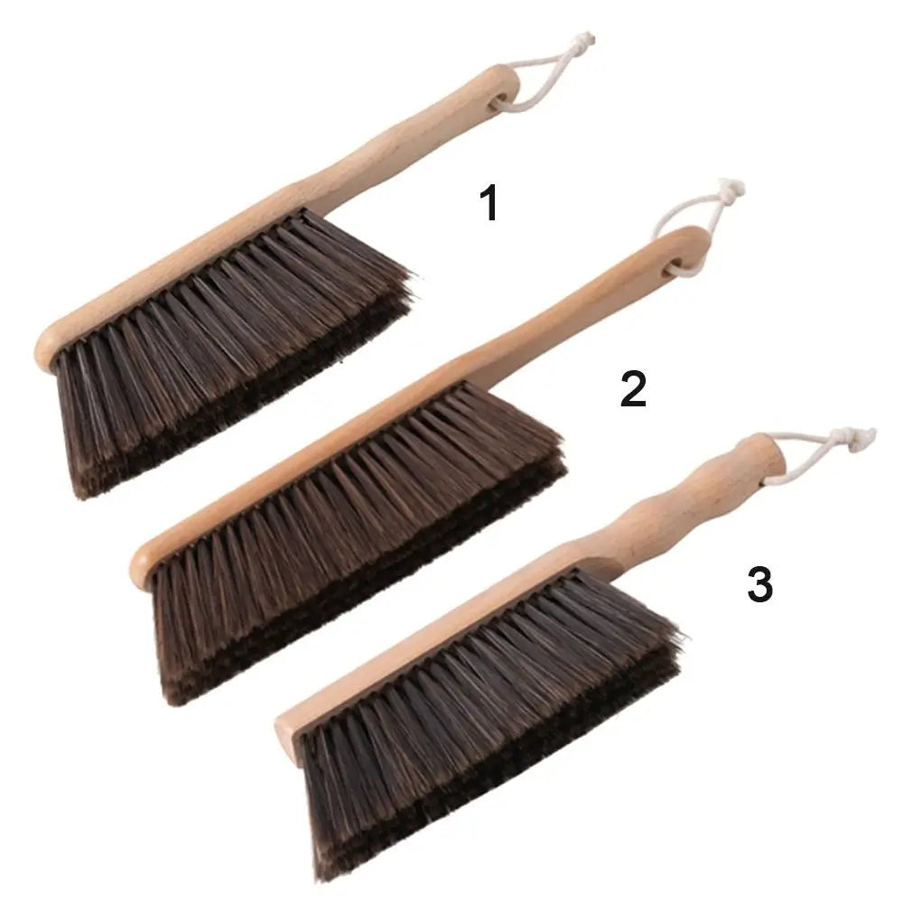 PureBristle Natural Wood Coffee Brush — Anti-Static Cleaning Brush for Desktop, Grinder & Bed