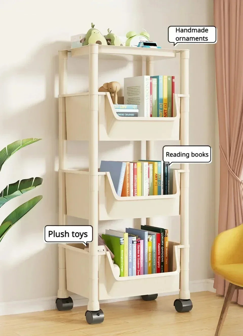 SlimSpace Trolley Storage Rack — Narrow Slit Organizer for Kitchen, Bathroom & Living Room
