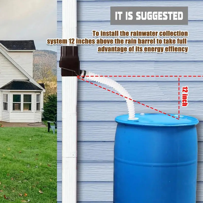 AquaHarvest Rainwater Collection Kit – Easy Install Diverter System with Filtration