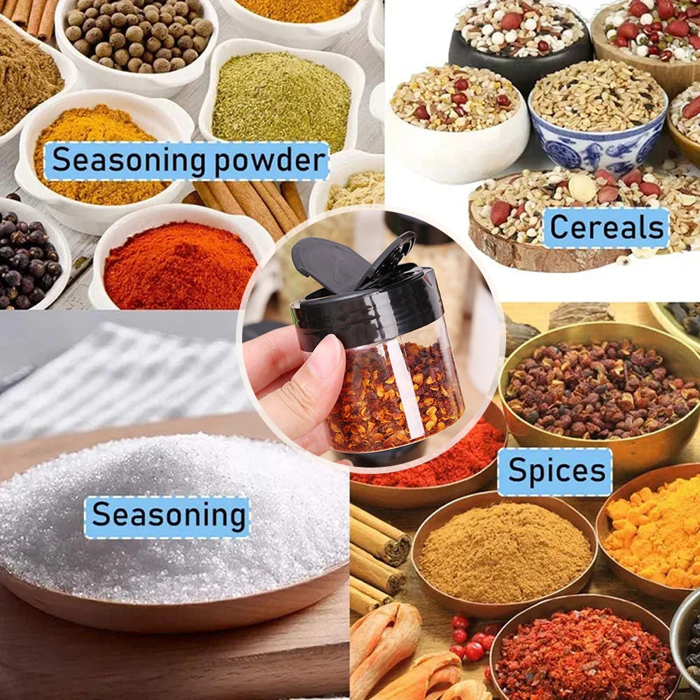 SpiceClear 24-Piece Seasoning Jar Set — Reusable Transparent Spice Containers for Kitchen