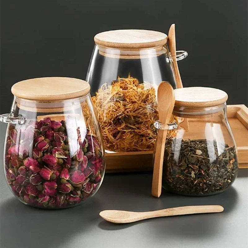 SealFresh Glass Jar Set — Airtight Food Storage Containers for Coffee, Tea, Sugar & More