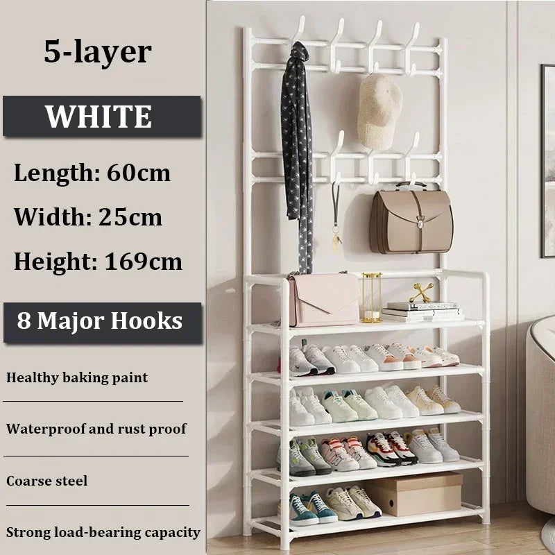 Multi-Layer Shoe and Clothes Storage Rack