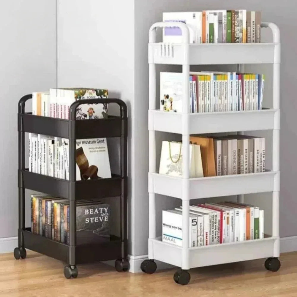 FlexiStore Mobile Storage Rack — 3/4 Tier Trolley Organizer with Wheels for Kitchen & Home