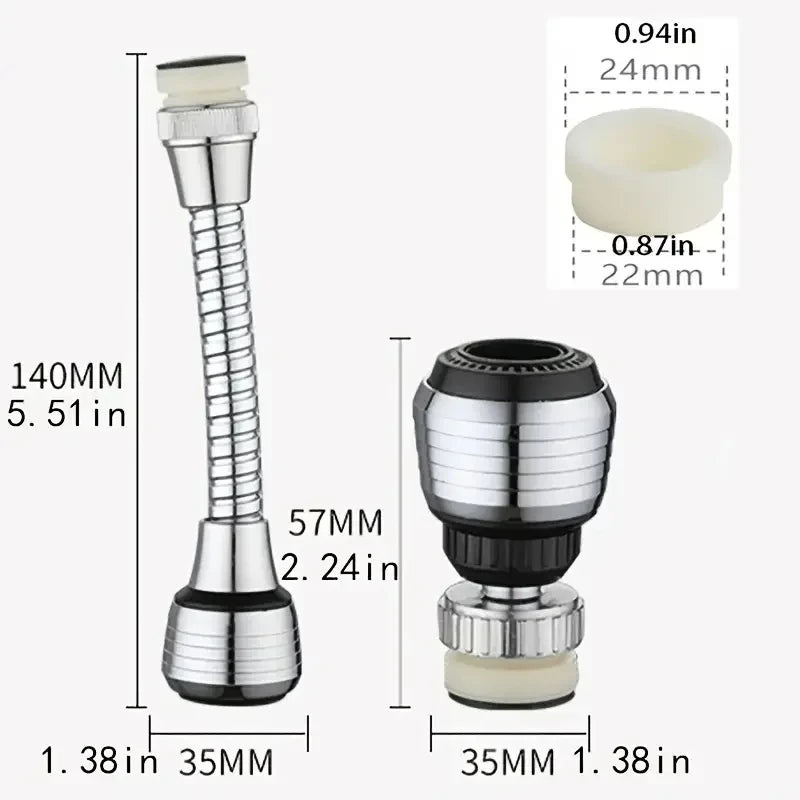 AquaShield 360° Anti-Splash Faucet Head — Water-Saving Bubbler Nozzle