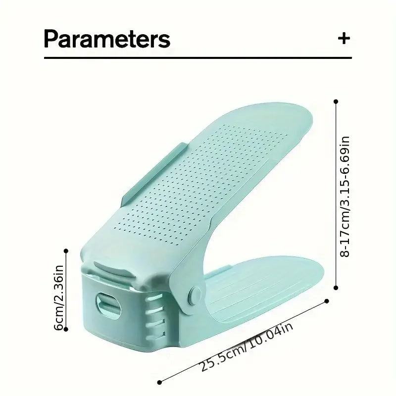Adjustable 6-Piece Double-Layer Shoe Organizer