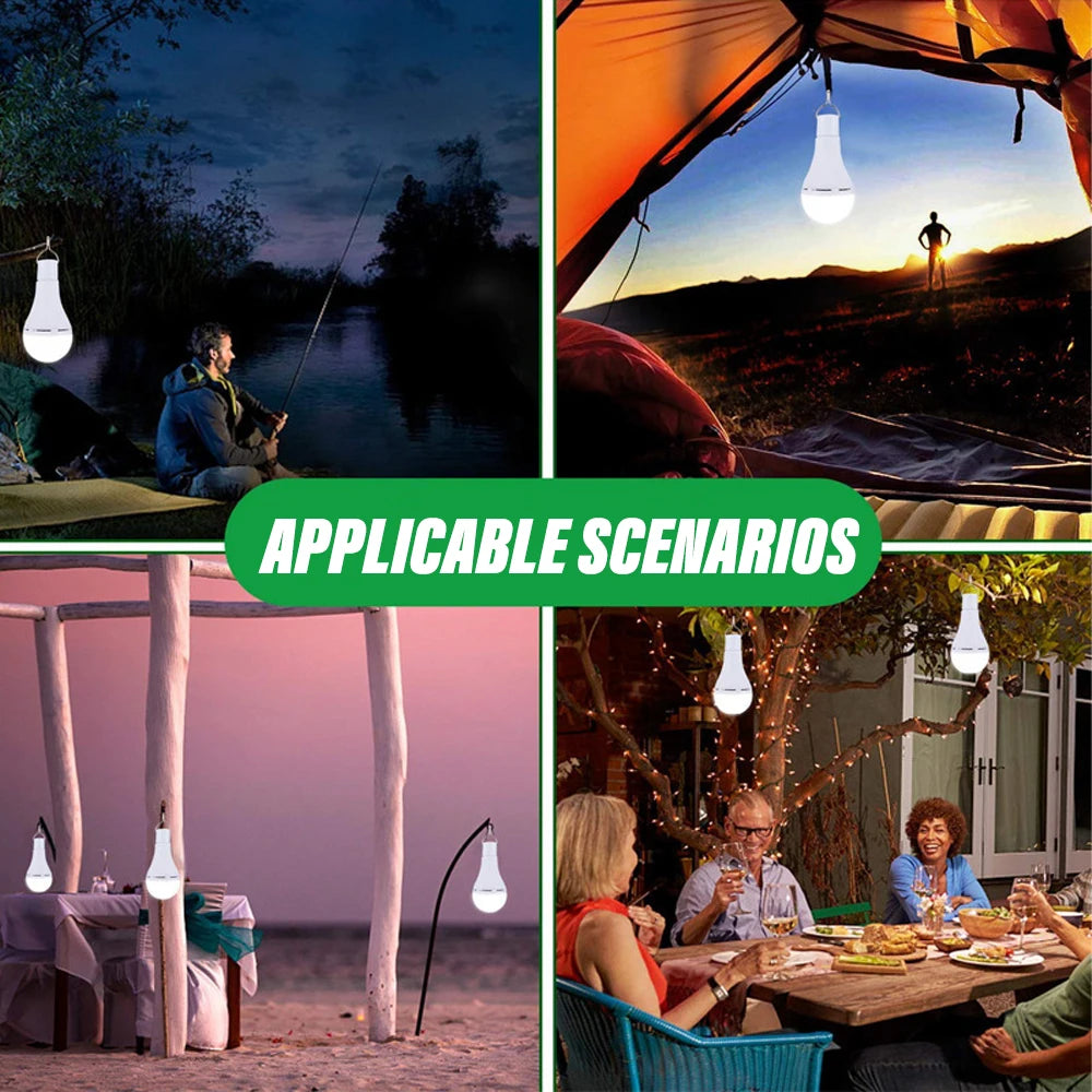 SunGlow Portable LED Solar Lamp — Waterproof Hanging Light for Outdoors
