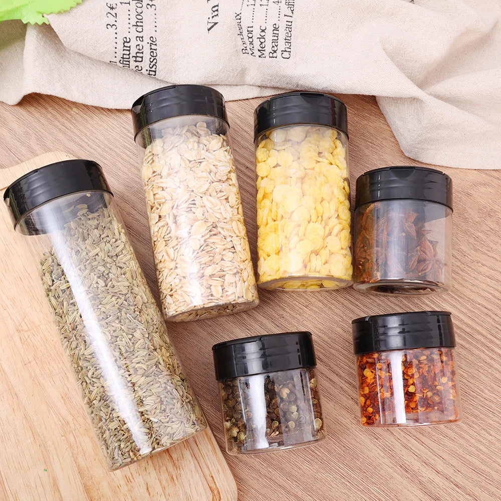 SpiceClear 24-Piece Seasoning Jar Set — Reusable Transparent Spice Containers for Kitchen