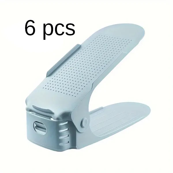 Adjustable 6-Piece Double-Layer Shoe Organizer