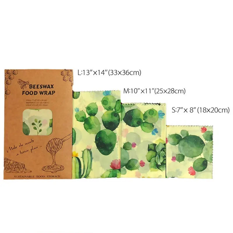 GreenSeal Reusable Beeswax Food Wraps — Organic & Eco-Friendly Food Storage Cloth