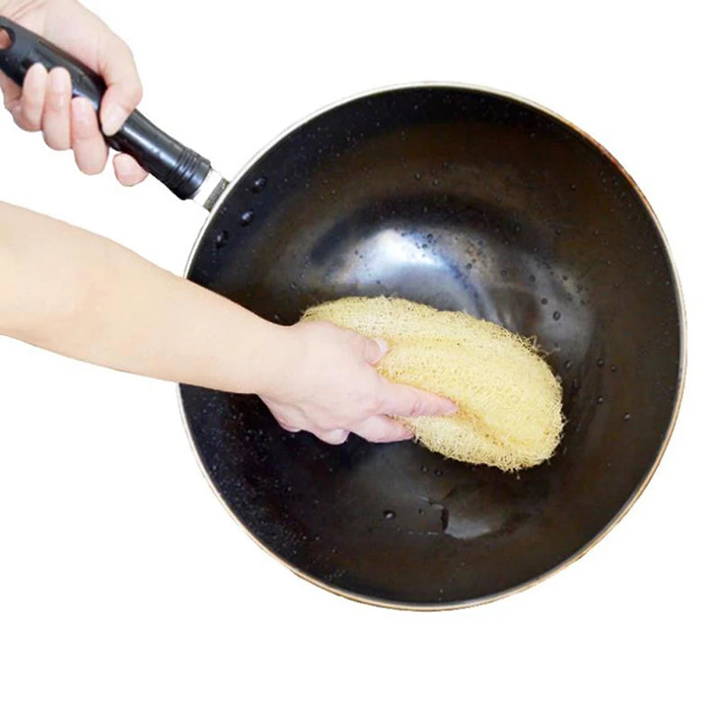 PureLufa Natural Loofah Sponge — Biodegradable Exfoliating Scrubber for Shower & Kitchen