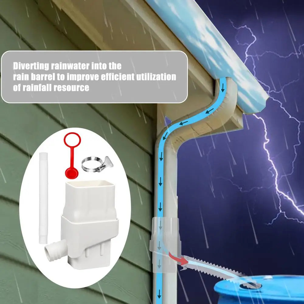 AquaHarvest Rainwater Collection Kit – Easy Install Diverter System with Filtration