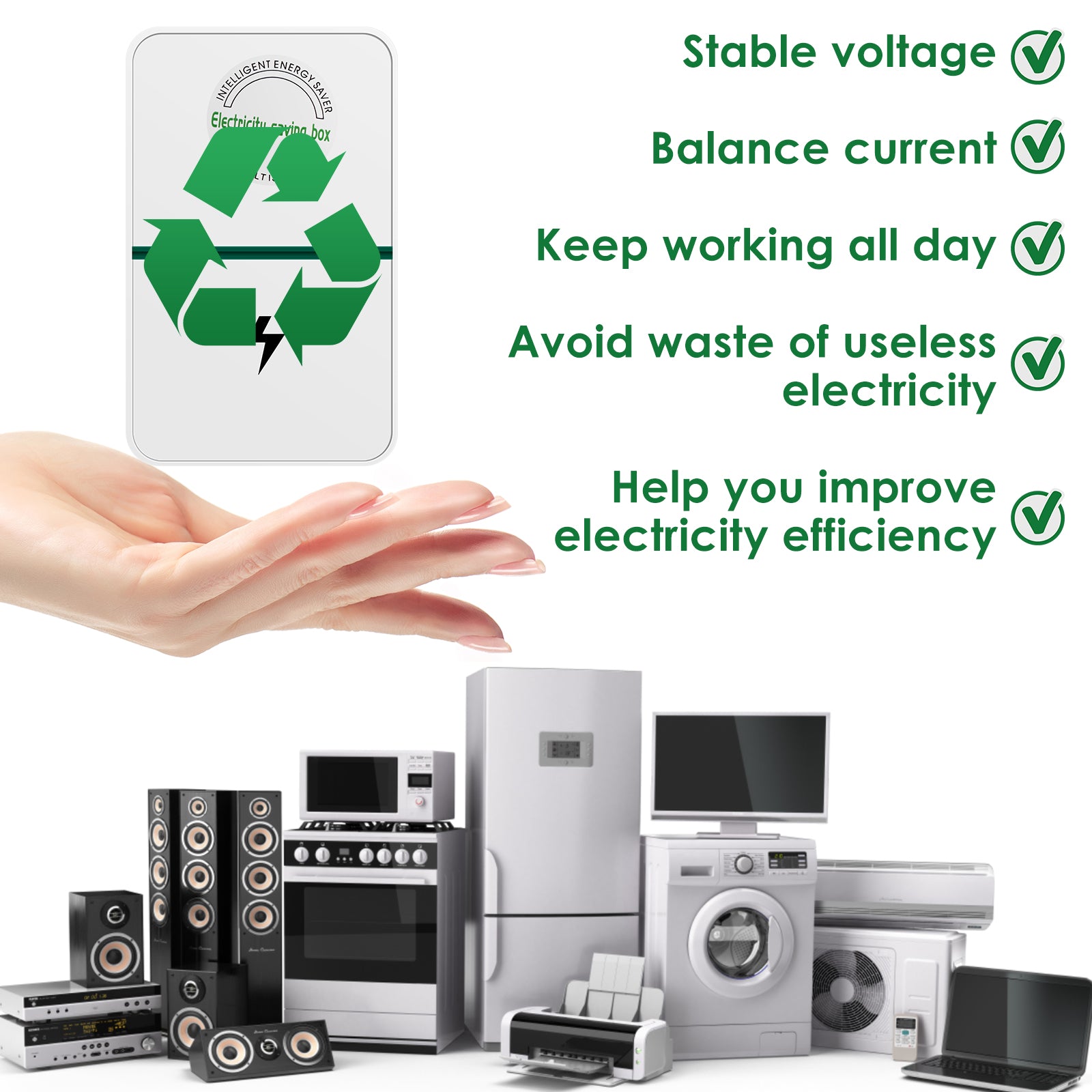 EcoVolt Power Saver — Portable Energy Saving Box (2/4 Pack)