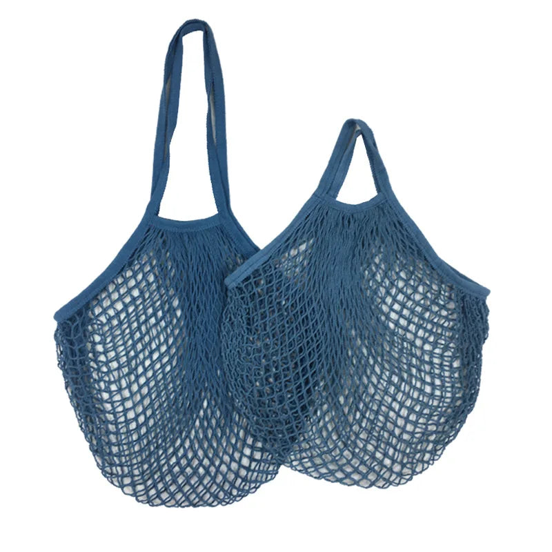 EcoCarry Reusable Cotton Mesh Tote Bags — Organic Washable Grocery Bags for Fruits & Vegetables