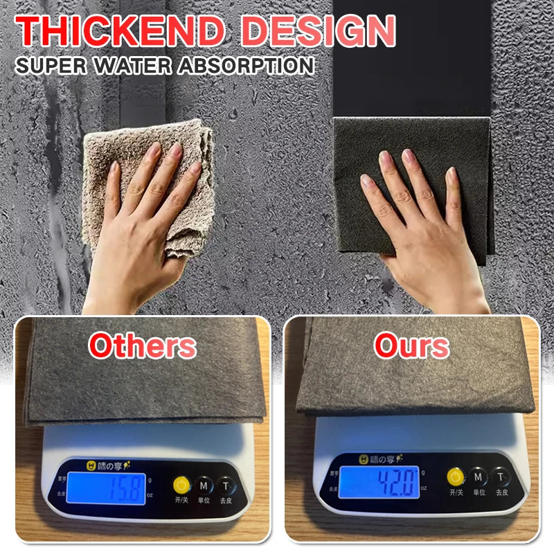 MagicShine Thickened Microfiber Cleaning Cloths — Lint-Free Glass & Surface Clean Towels