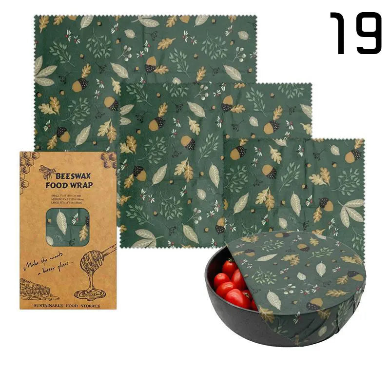 GreenSeal Reusable Beeswax Food Wraps — Organic & Eco-Friendly Food Storage Cloth