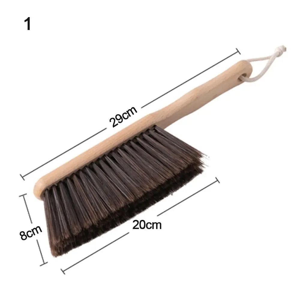 PureBristle Natural Wood Coffee Brush — Anti-Static Cleaning Brush for Desktop, Grinder & Bed