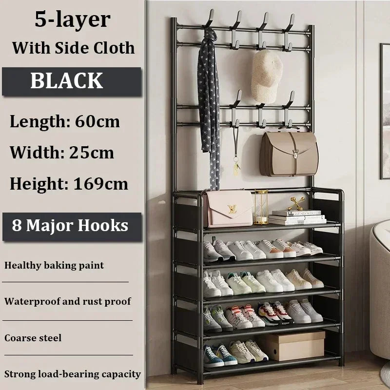 Multi-Layer Shoe and Clothes Storage Rack