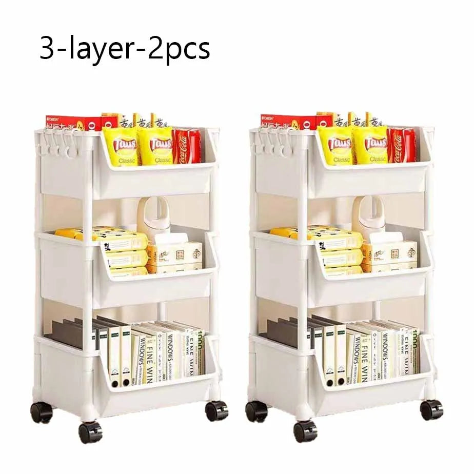 SlimSpace Trolley Storage Rack — Narrow Slit Organizer for Kitchen, Bathroom & Living Room