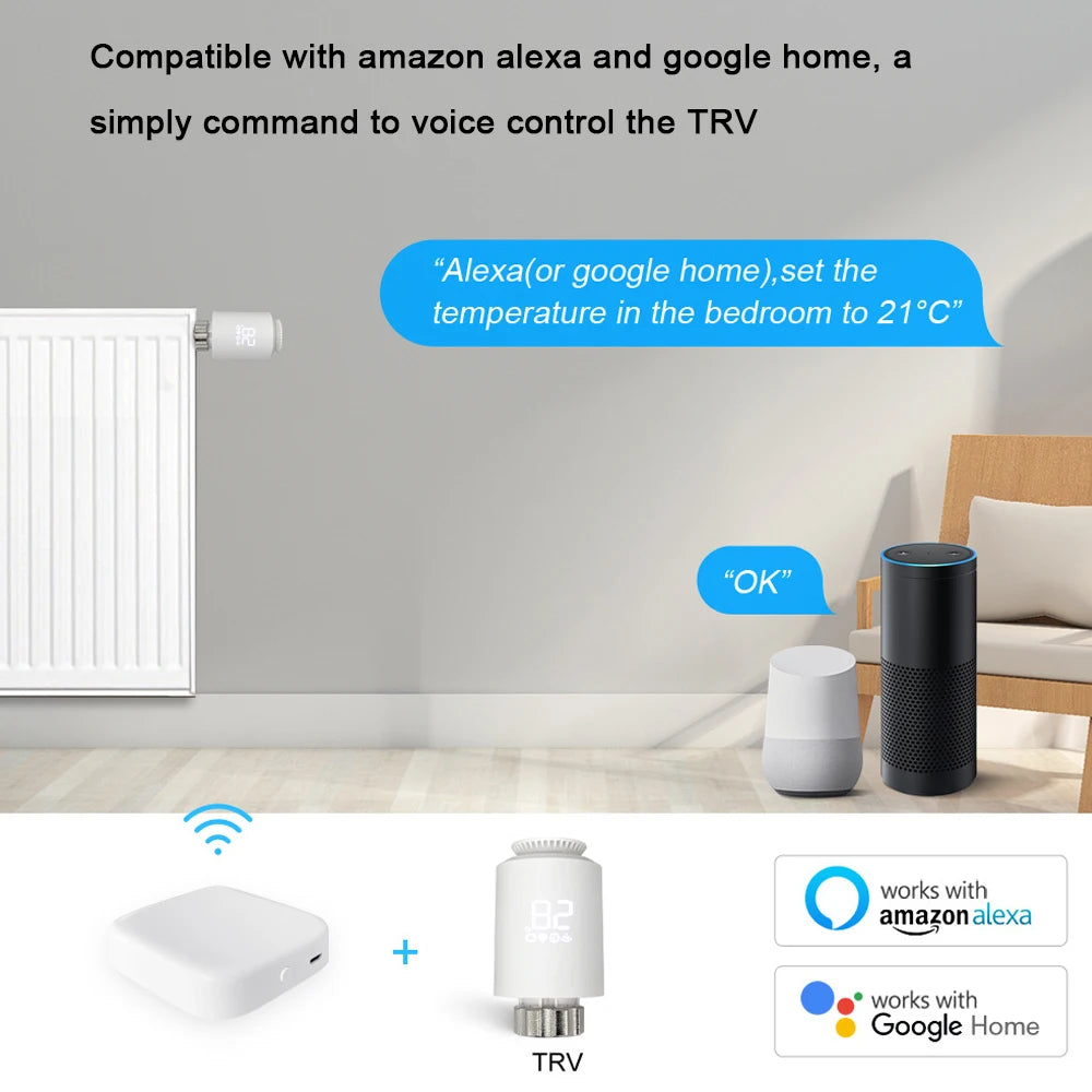 HeatMaster TRV Radiator Valve — Smart Thermostatic Temperature Controller
