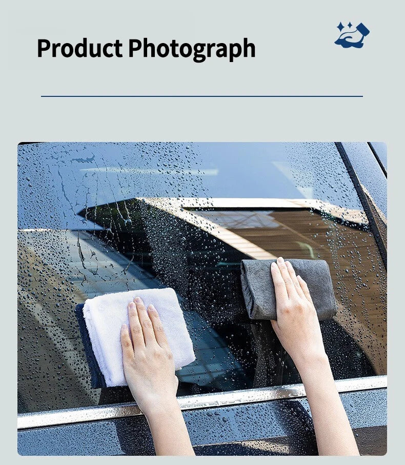 MagicShine Thickened Microfiber Cleaning Cloths — Lint-Free Glass & Surface Clean Towels