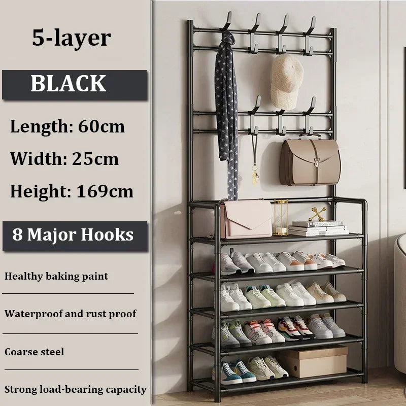 Multi-Layer Shoe and Clothes Storage Rack