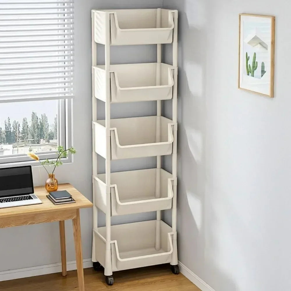 SlimSpace Trolley Storage Rack — Narrow Slit Organizer for Kitchen, Bathroom & Living Room