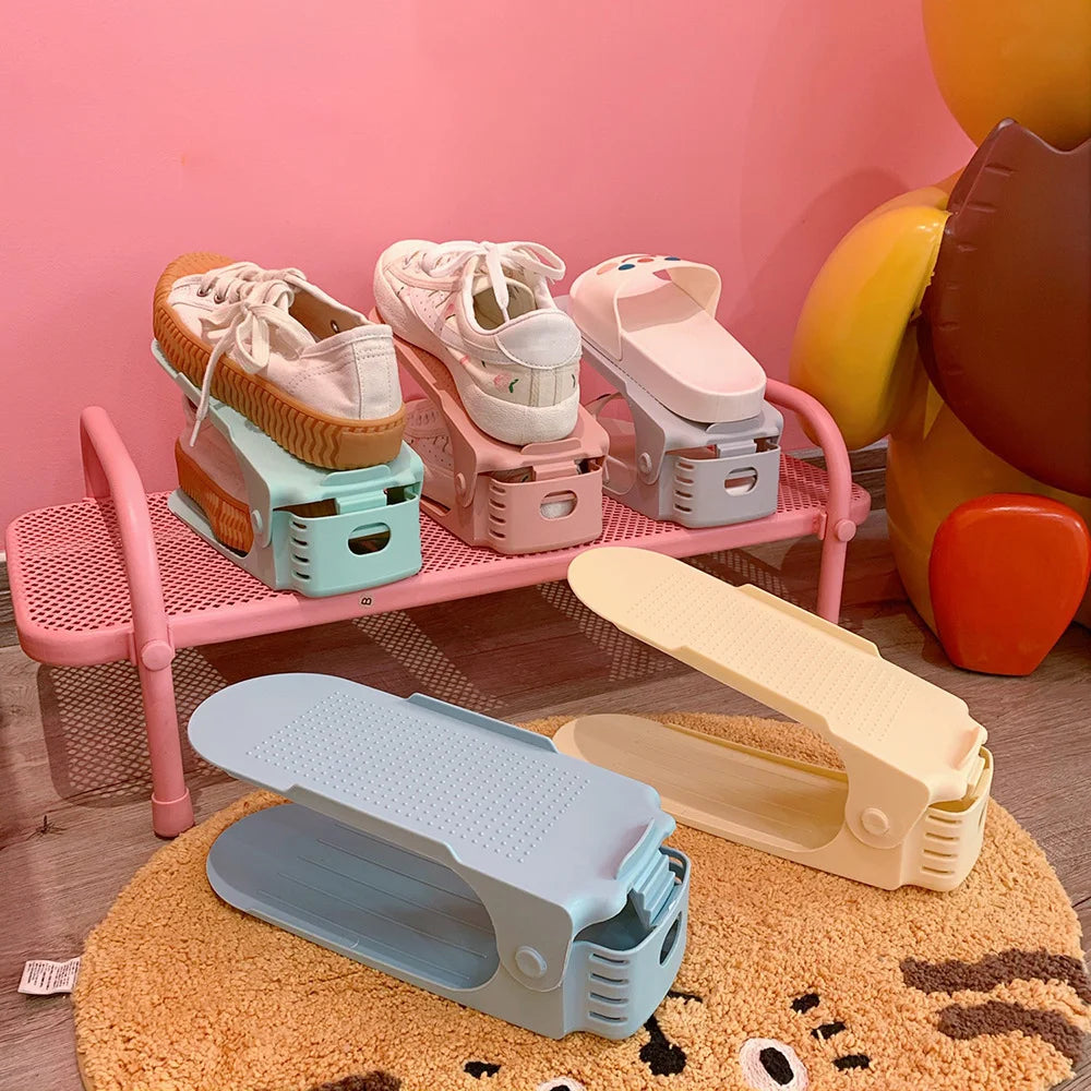 Adjustable 6-Piece Shoe Organizer Rack