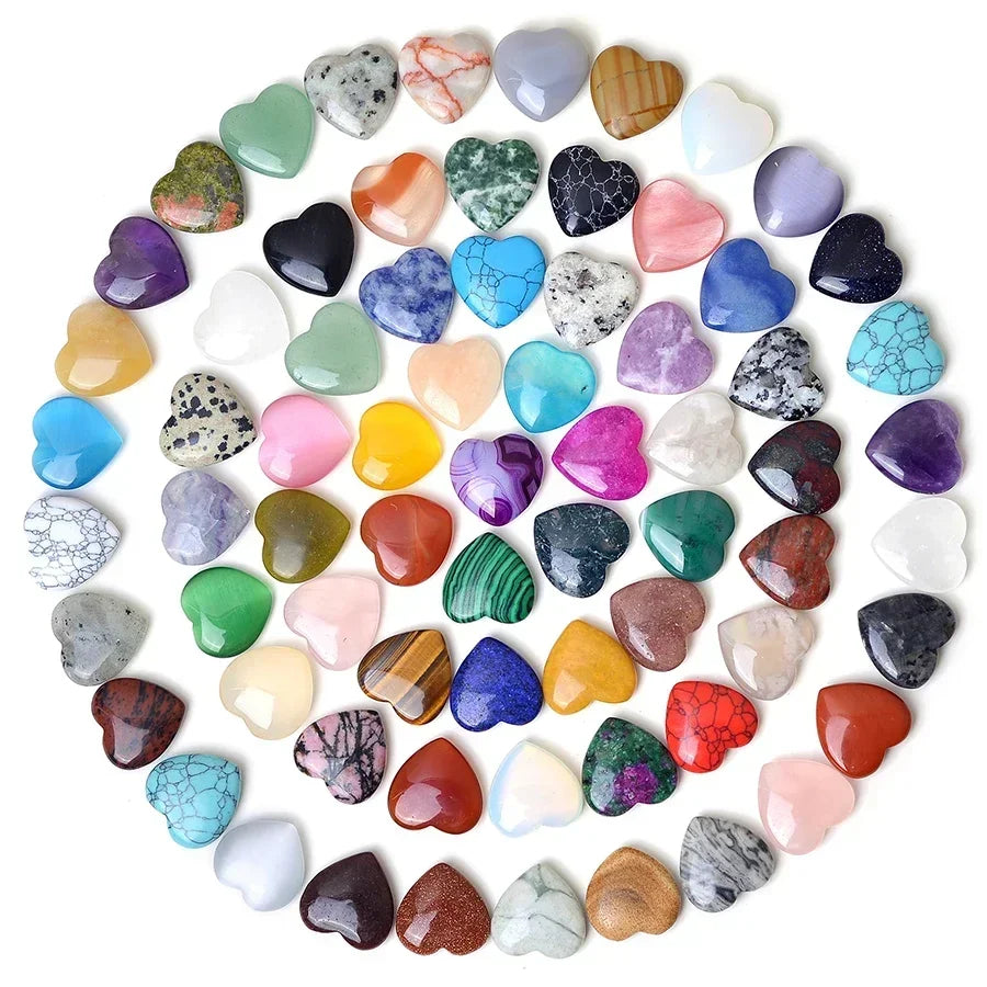 Heart Shape Natural Crystal Healing Stones