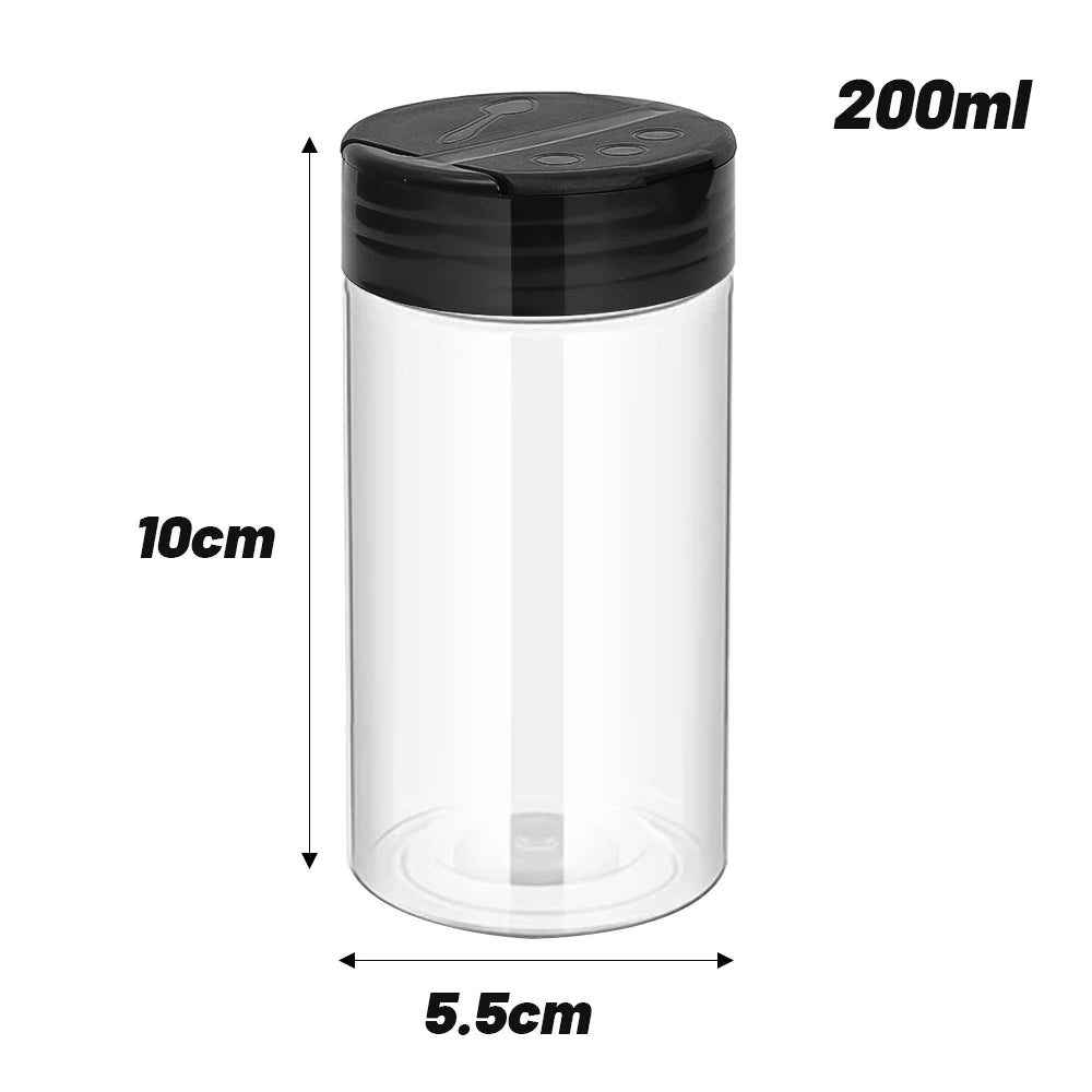 SpiceClear 24-Piece Seasoning Jar Set — Reusable Transparent Spice Containers for Kitchen