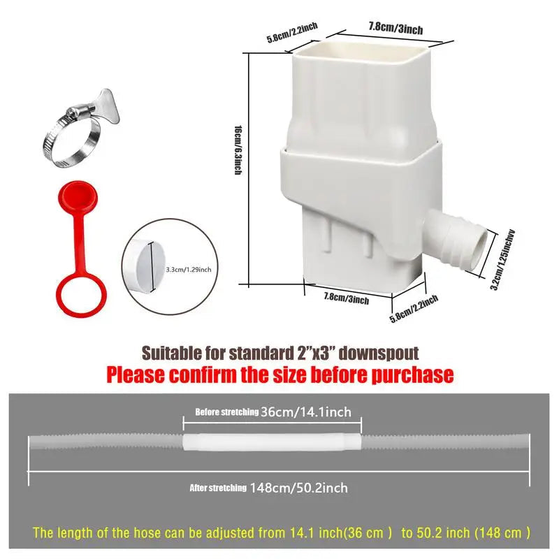 AquaHarvest Rainwater Collection Kit – Easy Install Diverter System with Filtration