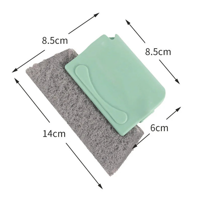ClearView Window Groove Cleaning Brush — Slot Cleaner with Microfiber Cloth