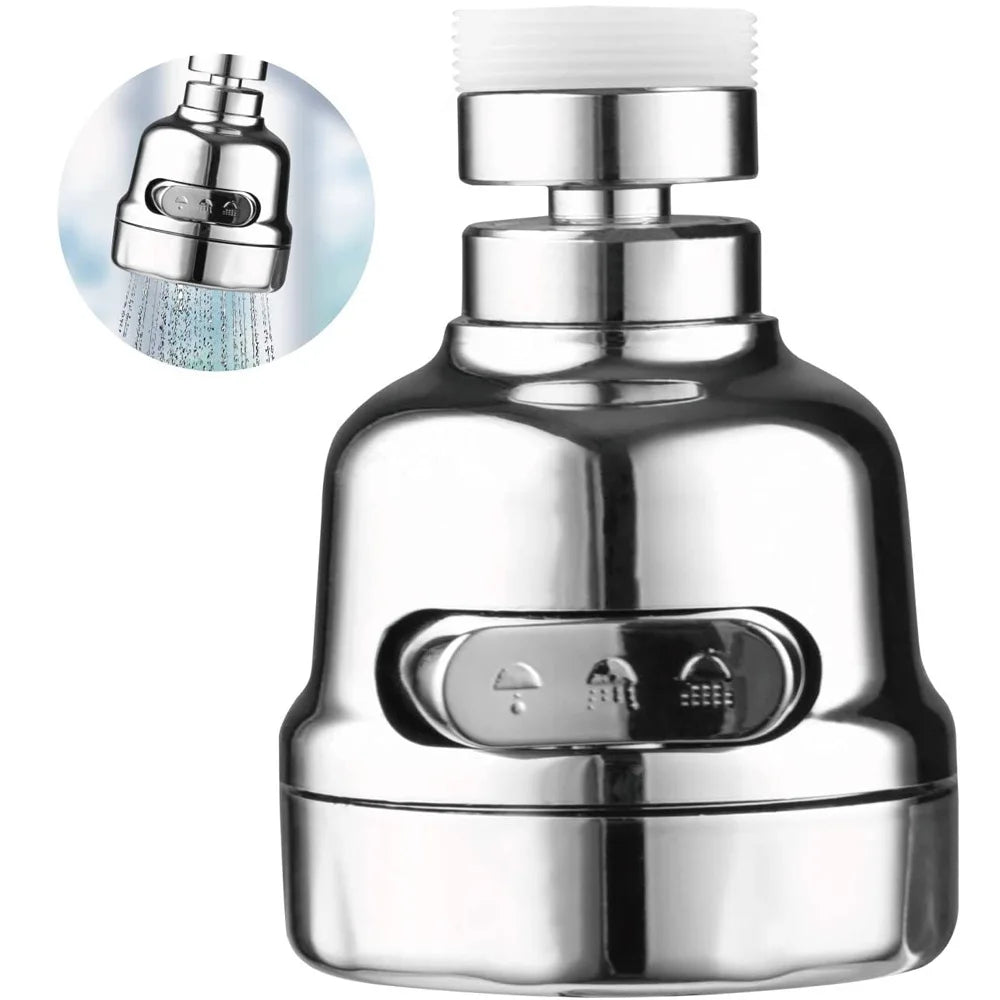 HydroFlex 360° Swivel Faucet Aerator — Dual Mode Water-Saving Nozzle