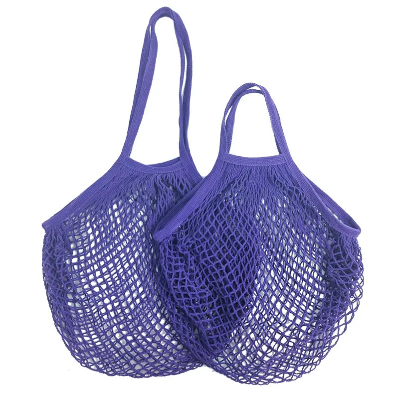 EcoCarry Reusable Cotton Mesh Tote Bags — Organic Washable Grocery Bags for Fruits & Vegetables