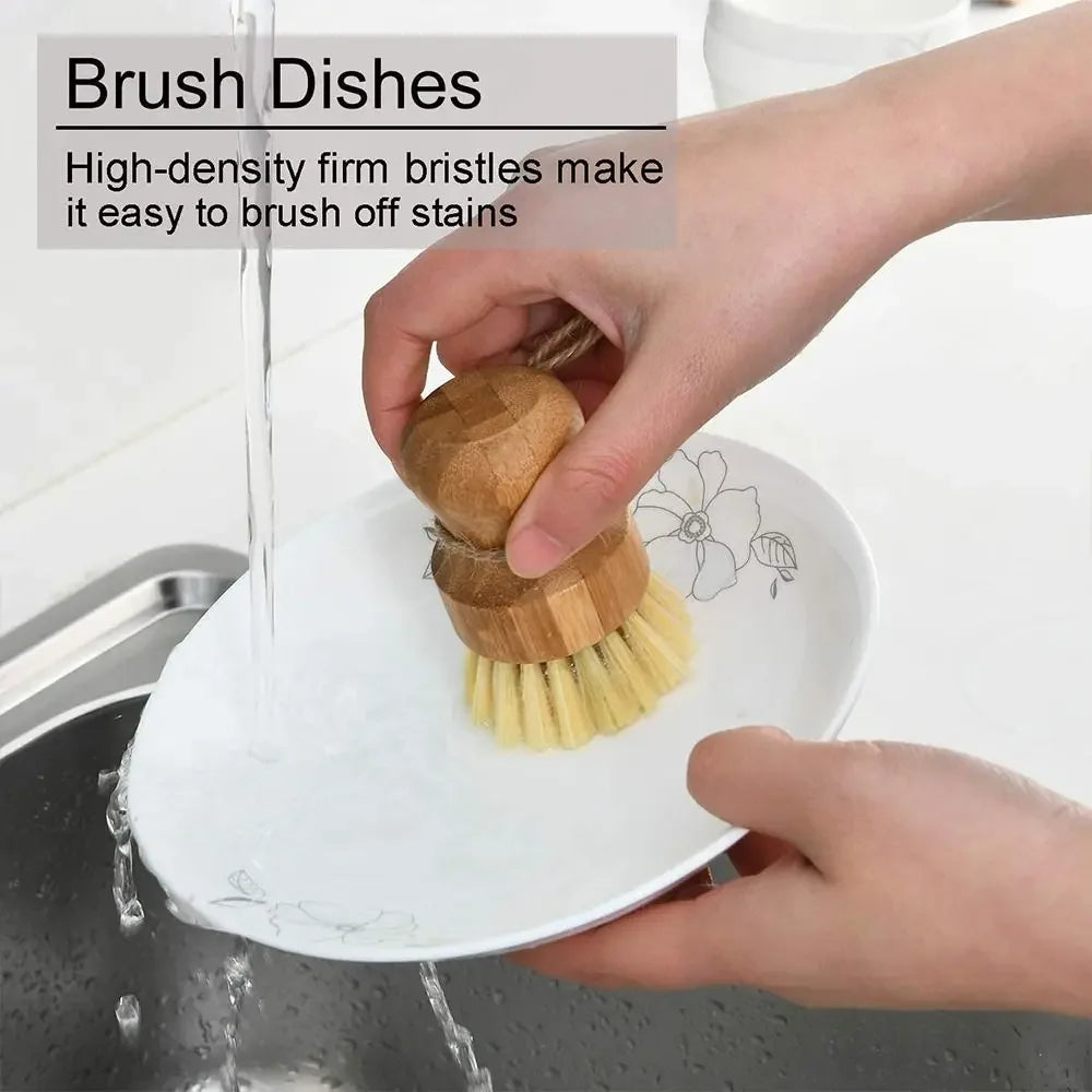 EcoScrub Wooden Dish Brush Set — Natural Sisal & Coconut Bristles