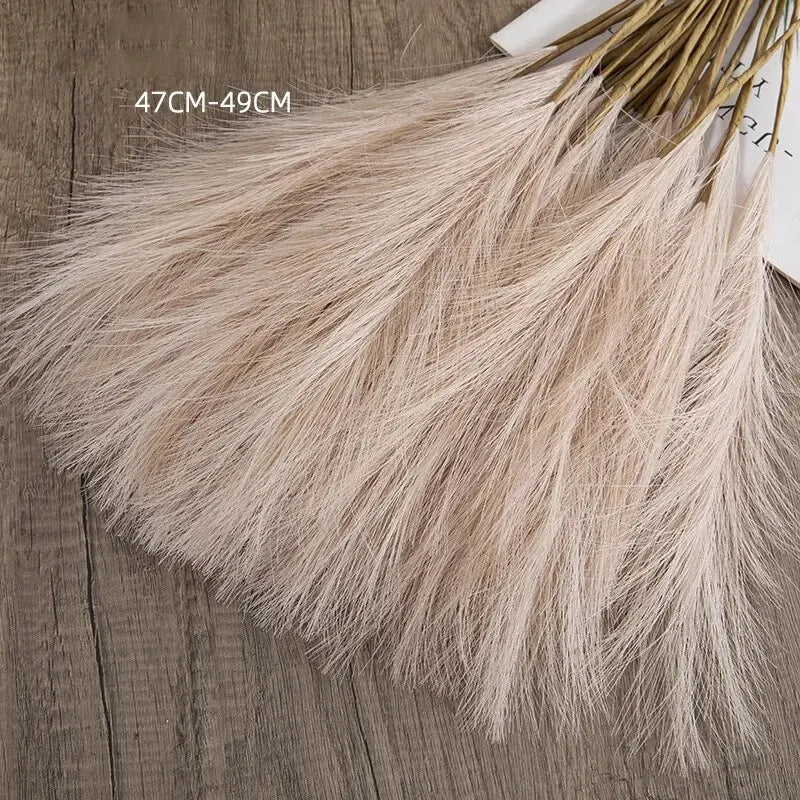 BohoBliss Faux Reed Bouquet – 10PCS Artificial Reed Flowers