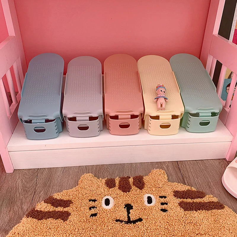 Adjustable 6-Piece Shoe Organizer Rack