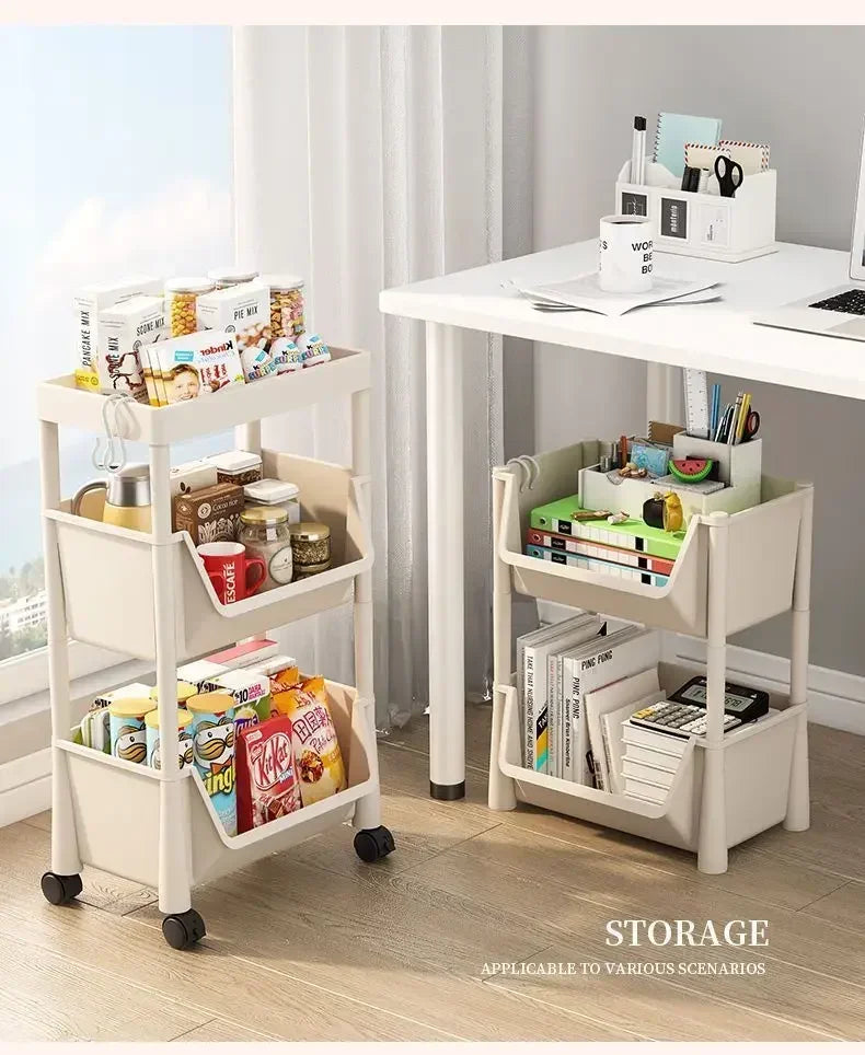 SlimSpace Trolley Storage Rack — Narrow Slit Organizer for Kitchen, Bathroom & Living Room