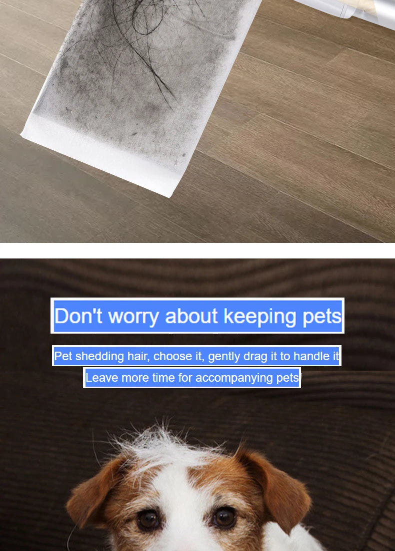 DustTrap Electrostatic Mop Cloths — Disposable Replacement Pads for Pet Hair & Dust (100PCS)