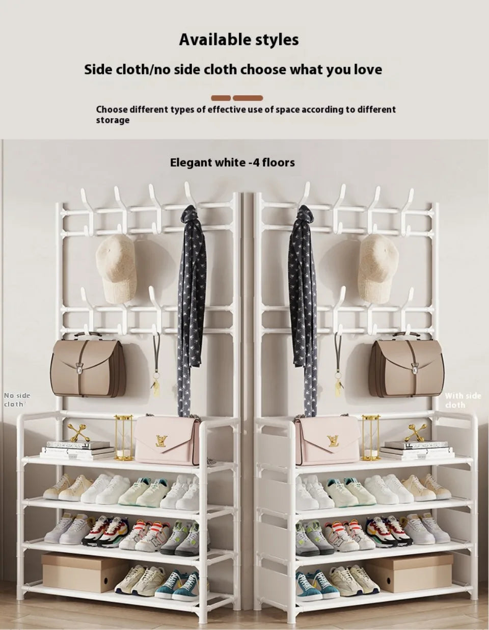 Multi-Layer Shoe and Clothes Storage Rack