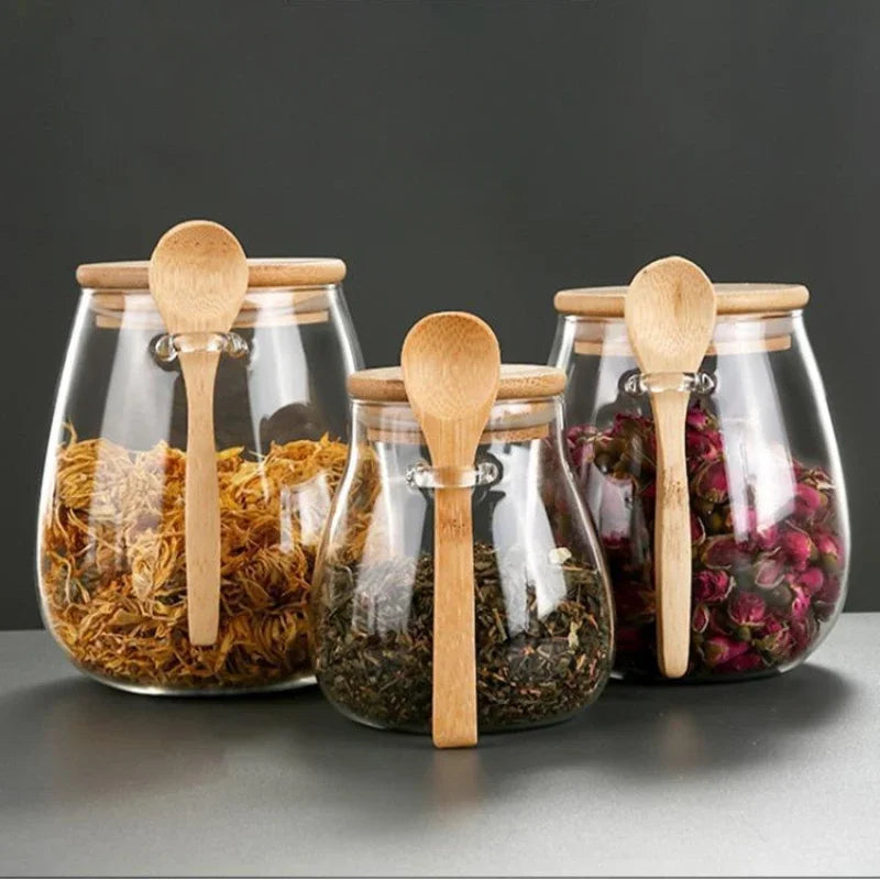 SealFresh Glass Jar Set — Airtight Food Storage Containers for Coffee, Tea, Sugar & More
