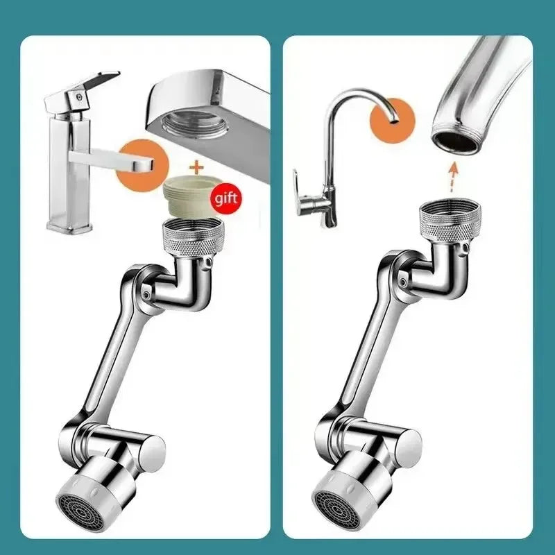 SpinFlow 1080° Universal Faucet Sprayer – Rotating Aerator Extender
