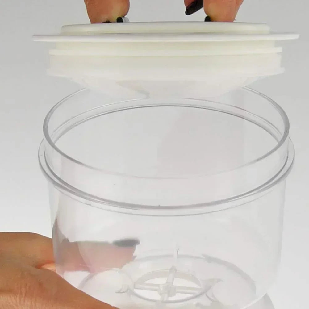 FreshSeal Pickle Jar — Hourglass Design with Flip Container & Strainer