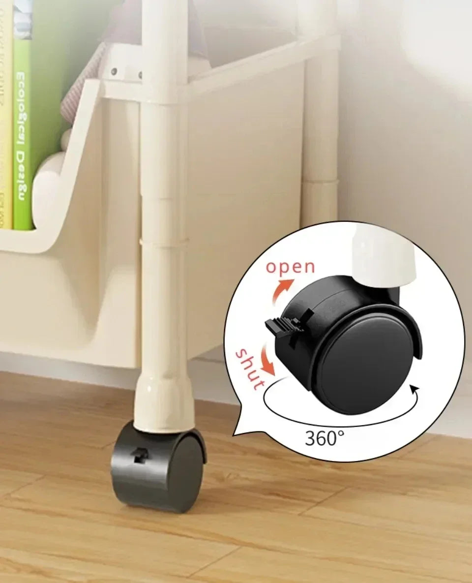 SlimSpace Trolley Storage Rack — Narrow Slit Organizer for Kitchen, Bathroom & Living Room