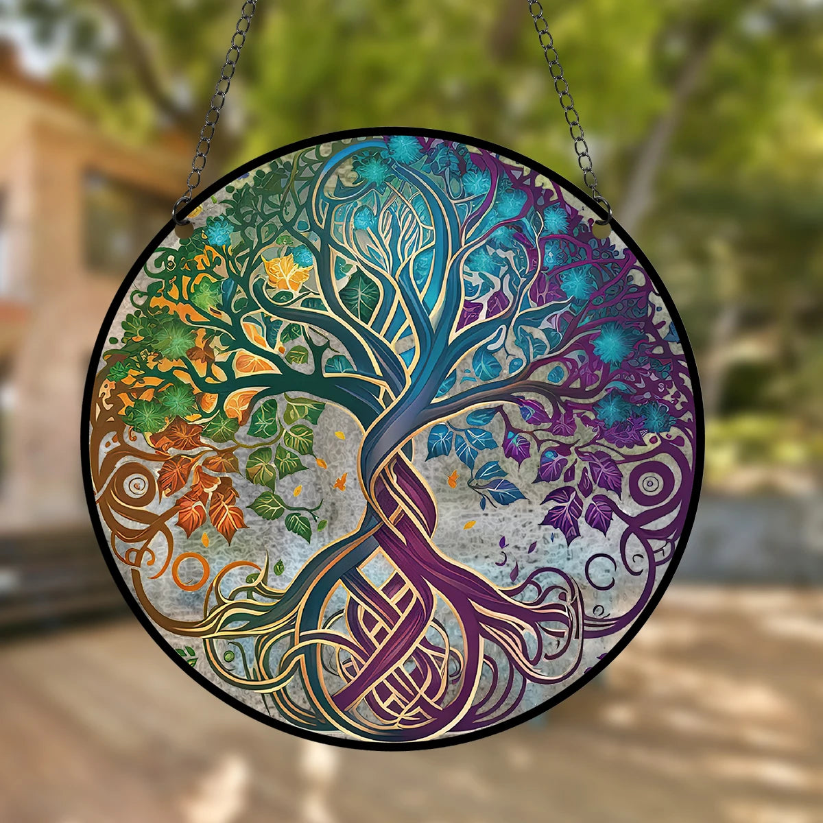 Radiant Tree of Life Window Ornament