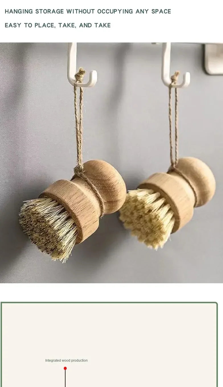 EcoScrub Wooden Dish Brush Set — Natural Sisal & Coconut Bristles